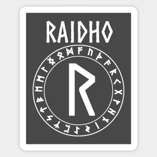 Raidho Norse Rune of journey and Travels Magnet